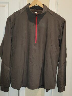 Footjoy Shirt Mens 2XL Gray 1/4 Zip Jacket Windshirt Lightweight Thin Pullover